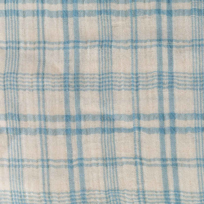 Promo Scampolo Mussola Tartan Blue 150 x 130 cm