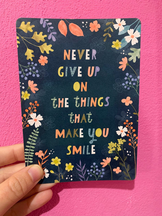 Cartolina Never Give Up