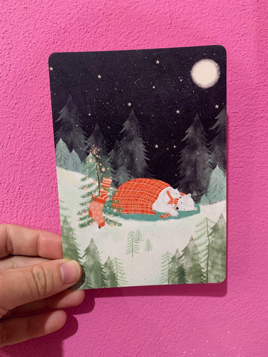 Cartolina Nanna Sulla Neve