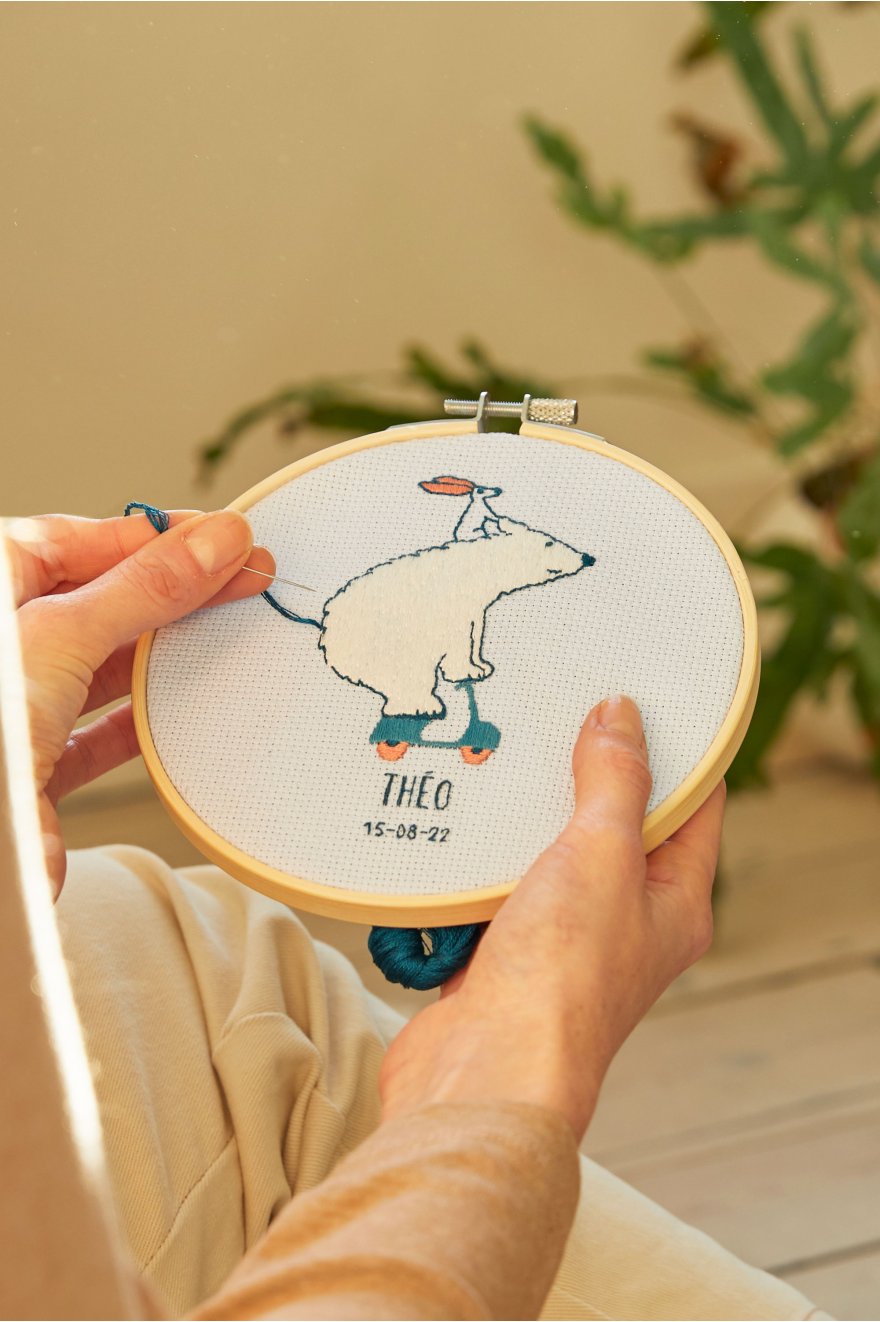 Gift Of Stitch - Kit Ricamo Orso Su Scooter