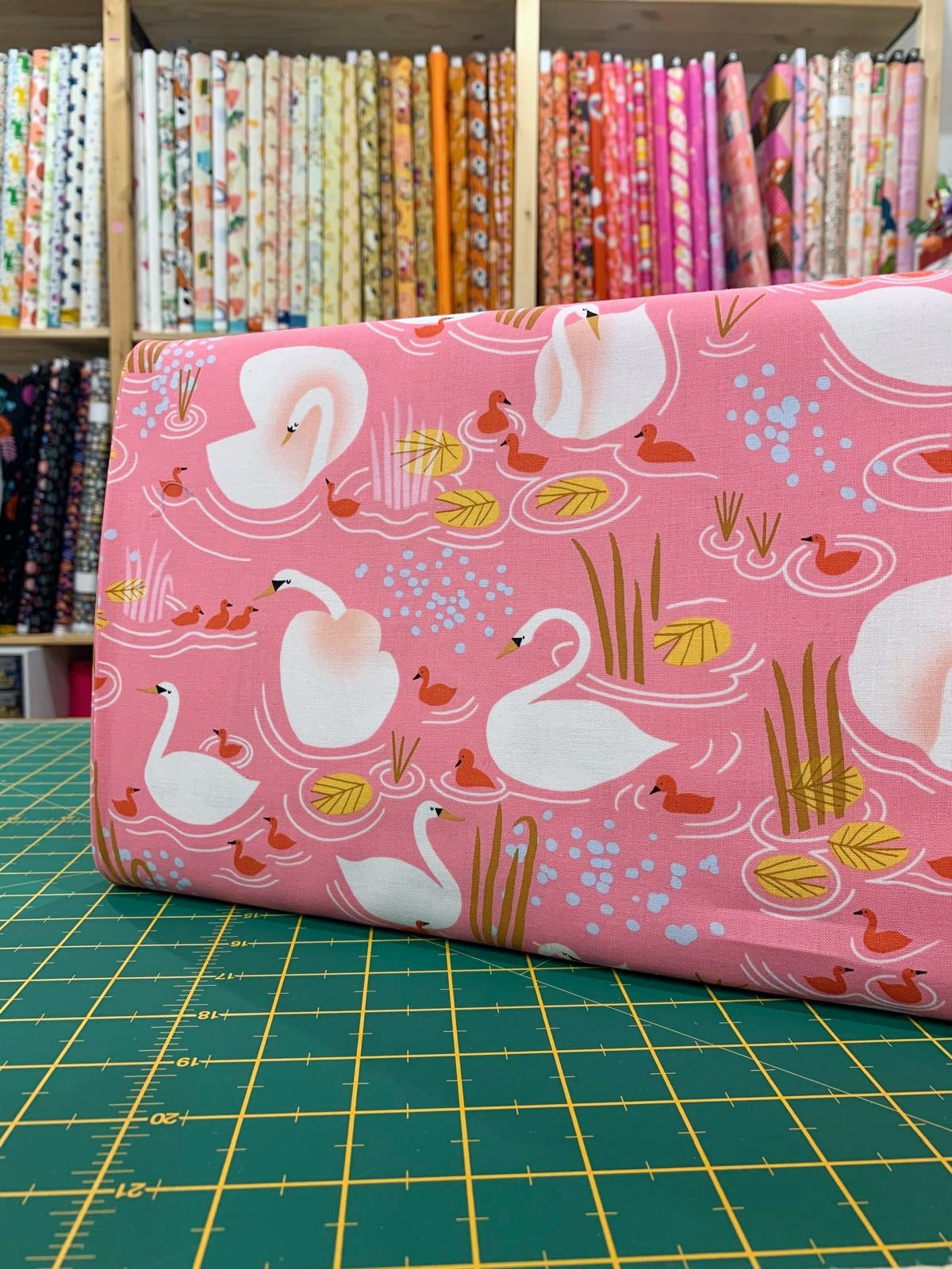 Cotone Americano Love Letter Pink Swans