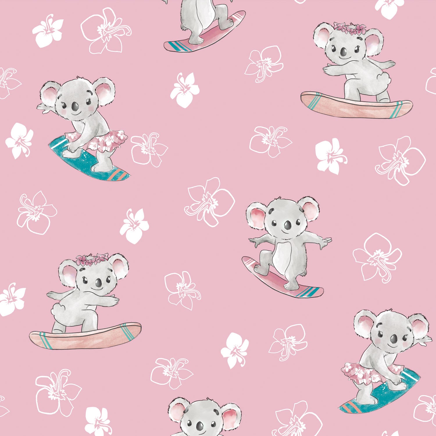 popelin-cotone-koala-surfing-katia-fabrics
