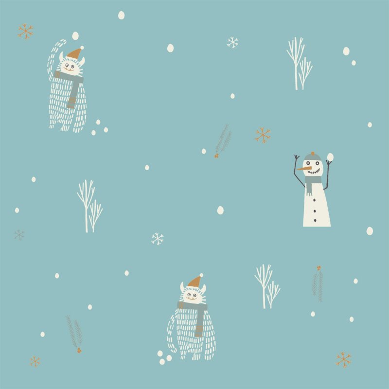 popelin-cotone-yeti-and-snowman-katia-fabrics