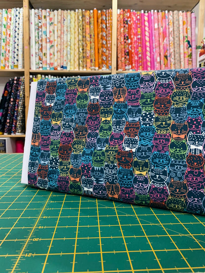 Cotone Americano Portrait Cats Blue