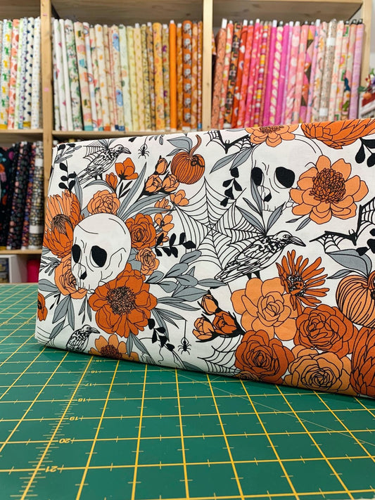 Cotone Americano Noir Haunted Pumpkins Garden