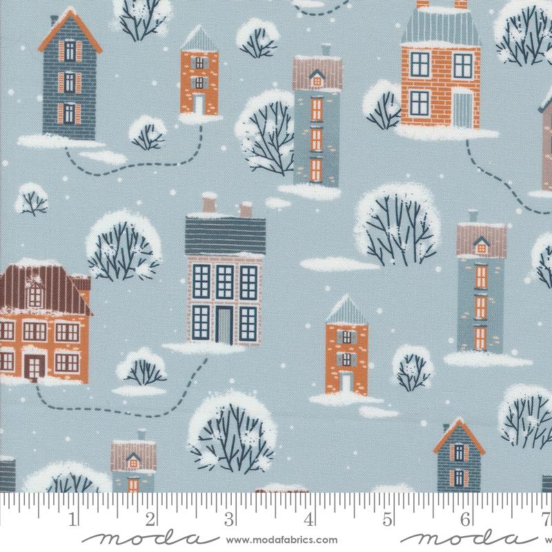 Cotone Americano Purrfect Christmas Snowy Town