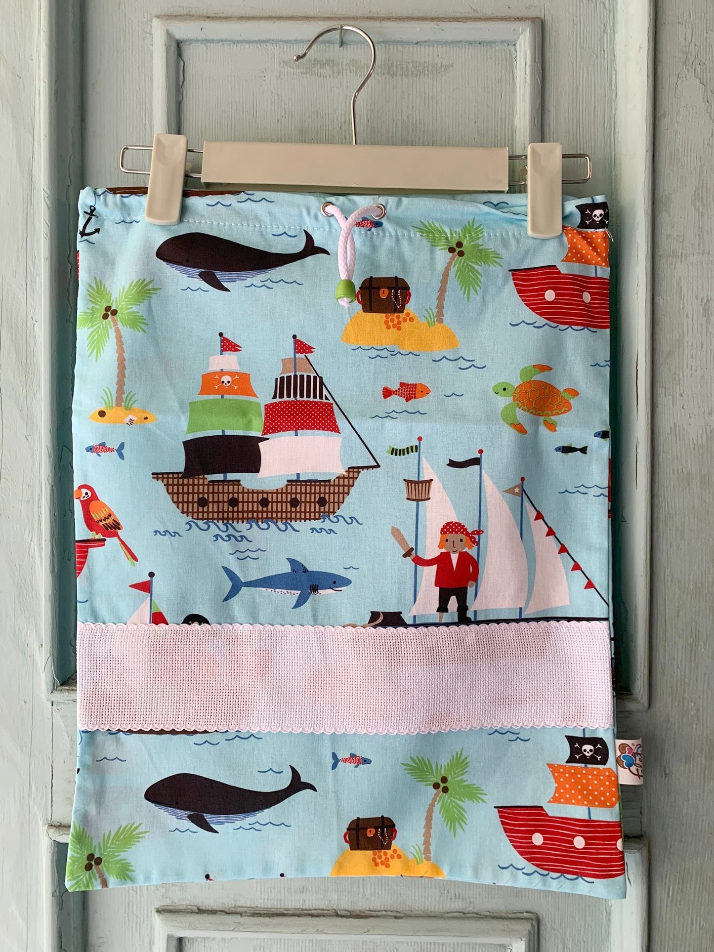 Sacchetta Pirati con Ricamo a Macchina Personalizzato