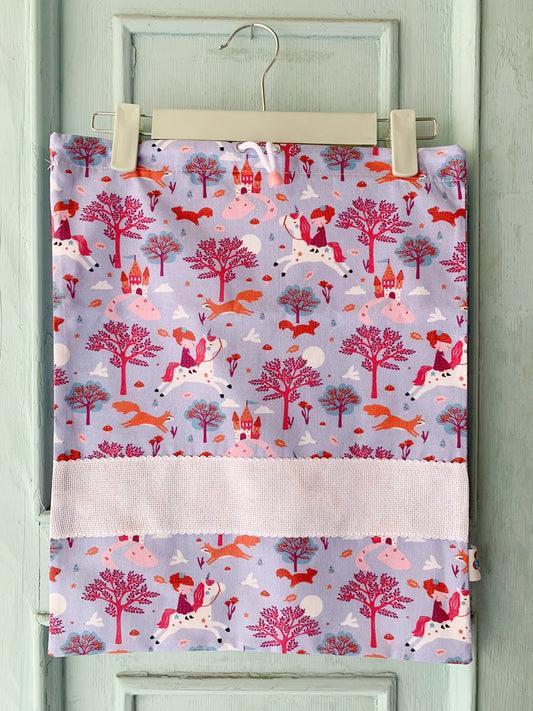 Sacchetta Unicorni Magici con Ricamo a Macchina Personalizzato