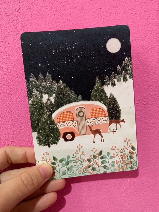 Cartolina Roulotte Warm Wishes