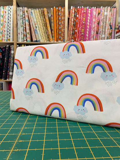 Cotone Americano Whatever The Weather Cloud White Papercut Rainbows