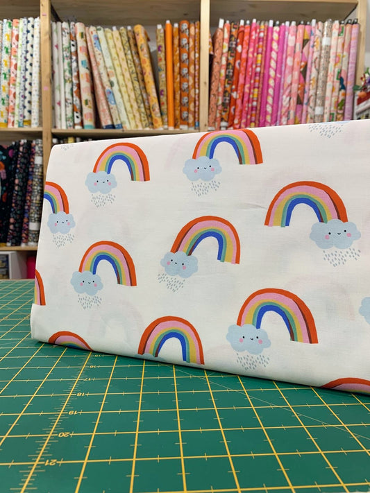 Cotone Americano Whatever The Weather Cloud White Papercut Rainbows