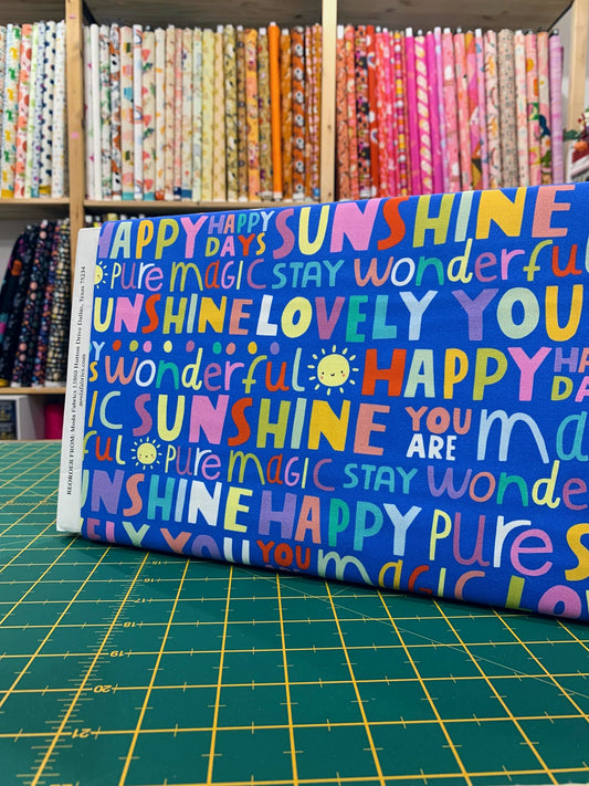 Cotone Americano Whatever The Weather Cloud Blue Words